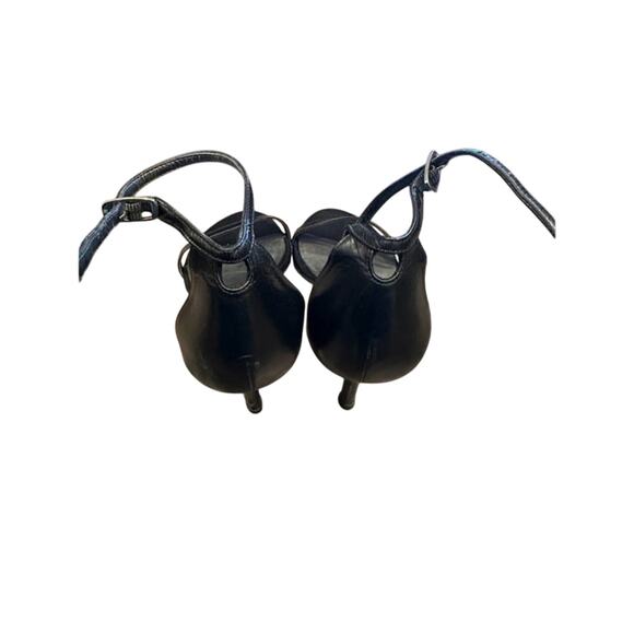 Stuart Weitzman Women’s 8.5 Black Open Toed High Heeled Shoes - Picture 6 of 9